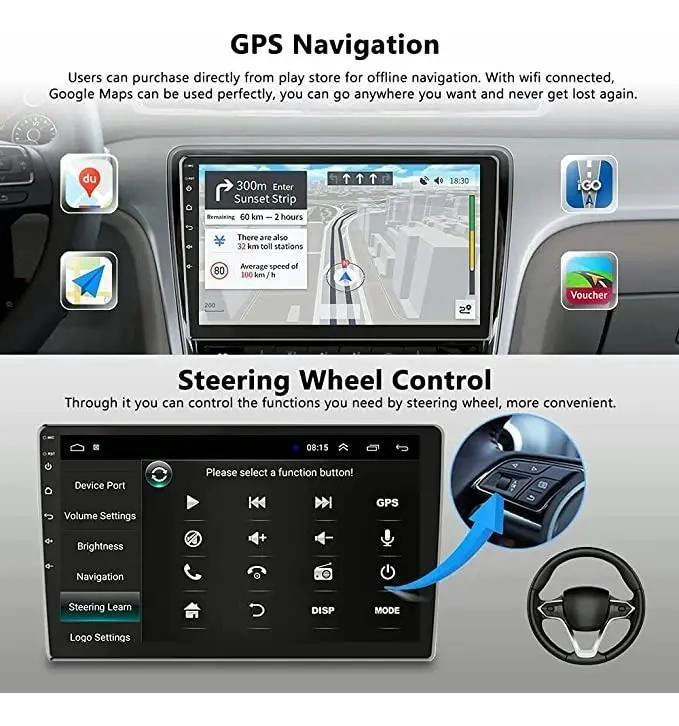 RADIO ANDROID 8.1 GPS 9 PULGADAS CON MIRROR LINK - 2