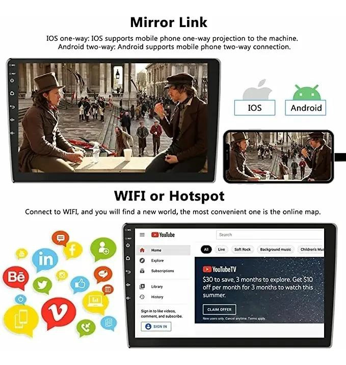 RADIO ANDROID 8.1 GPS 9 PULGADAS CON MIRROR LINK - 3