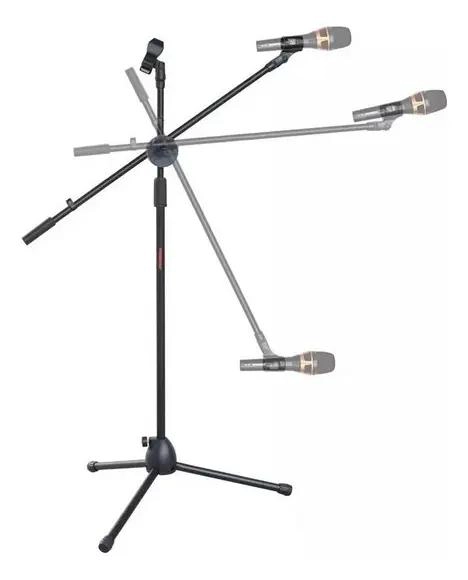 ATRIL MICROFONO SOPORTE PEDESTAL AJUSTABLE NEGRO - 3