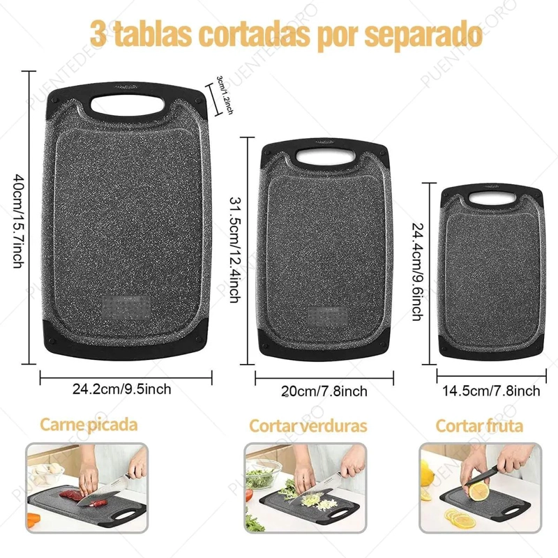 SET DE 3 TABLAS DE CORTAR ANTIDESLIZANTES - 2
