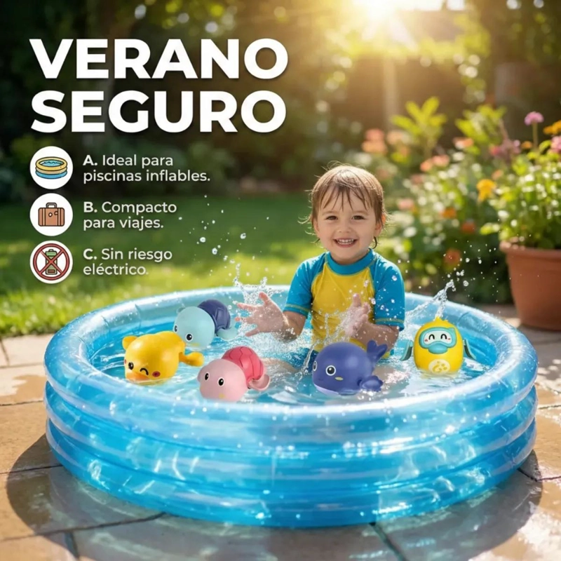 PACK 5 JUGUETES DE BAÑO PARA BEBE S Y NIÑOS - 2