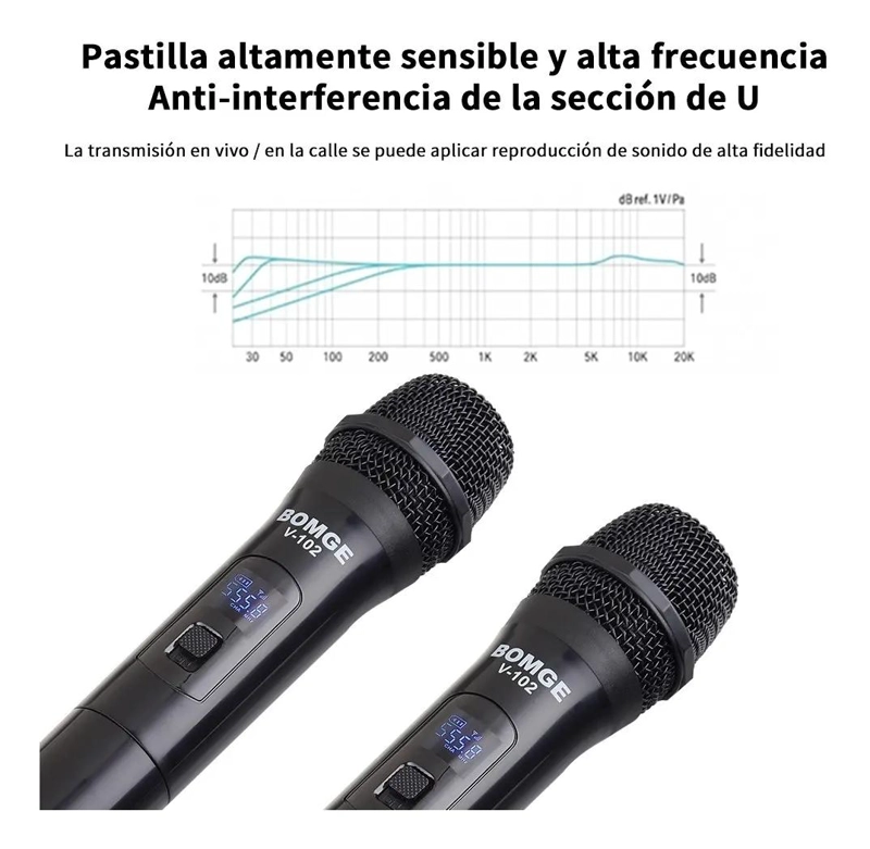 SISTEMA DE MICROFONO INALAMBRICO VHF DOBLE - 3