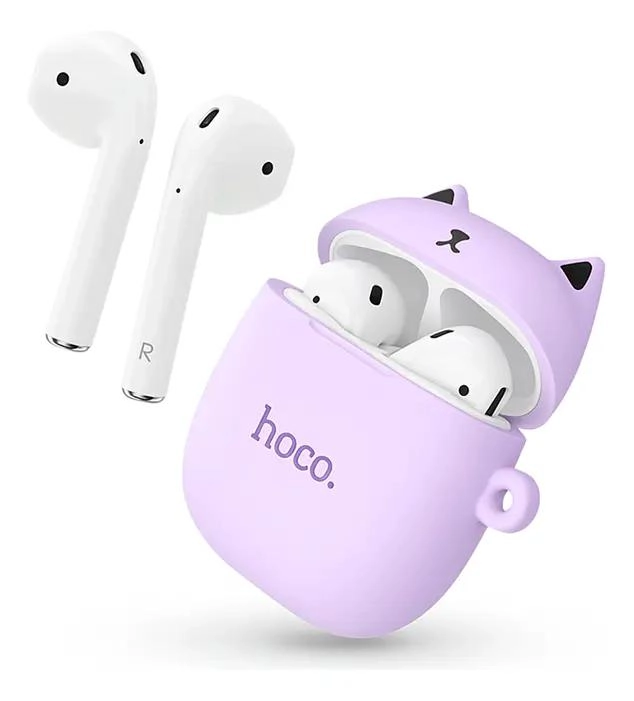 GENÉRICO AUDIFONOS INALAMBRICOS FUNDA GATO LILA
