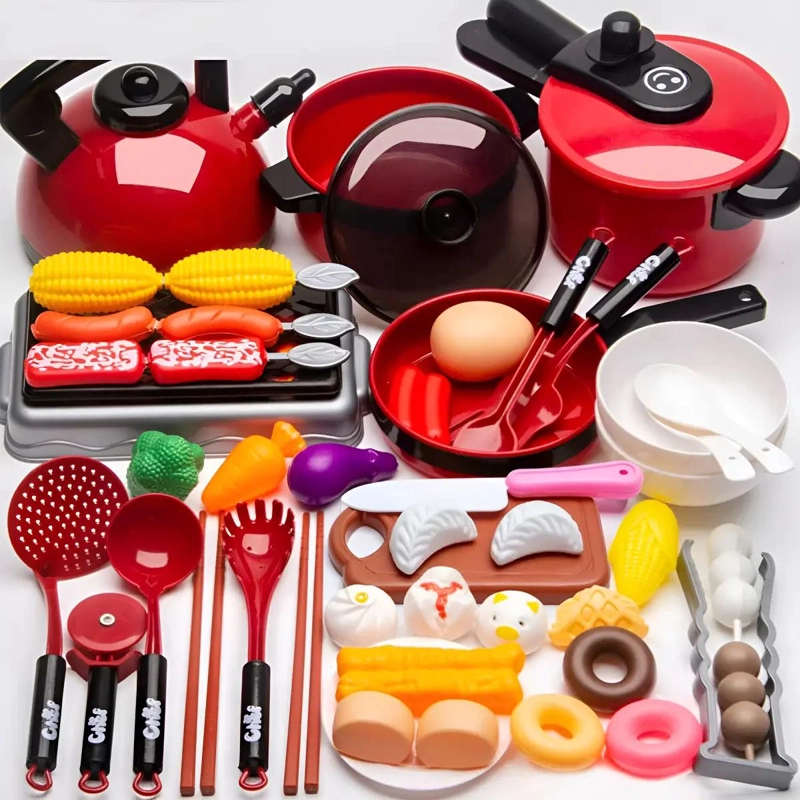 JUEGO DE JUGUETES DE COCINA 51 PIEZAS PARA NIÑOS - 1