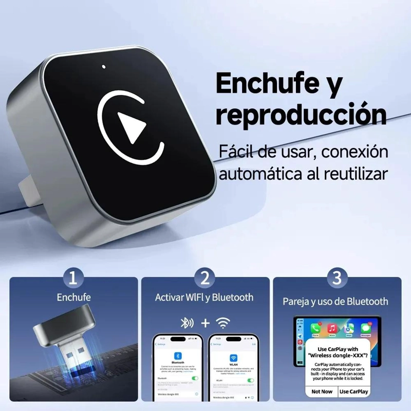 ADAPTADOR 2 EN 1 CARPLAY Y ANDROID AUTO - 3