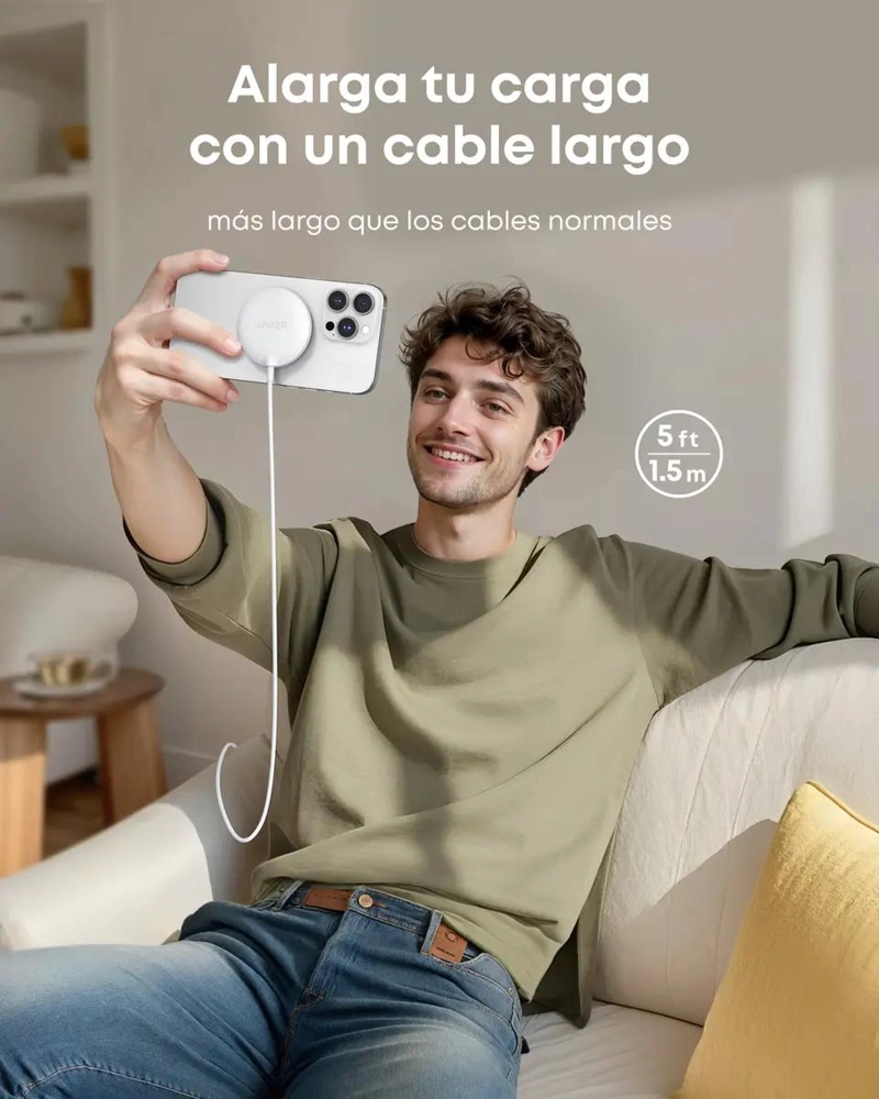 CARGADOR INALAMBRICO MAGNE TICO 15W QI2 BLANCO - 3