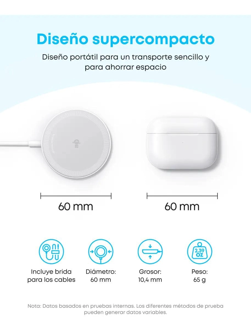 CARGADOR INALAMBRICO MAGNE TICO 15W QI2 BLANCO - 4