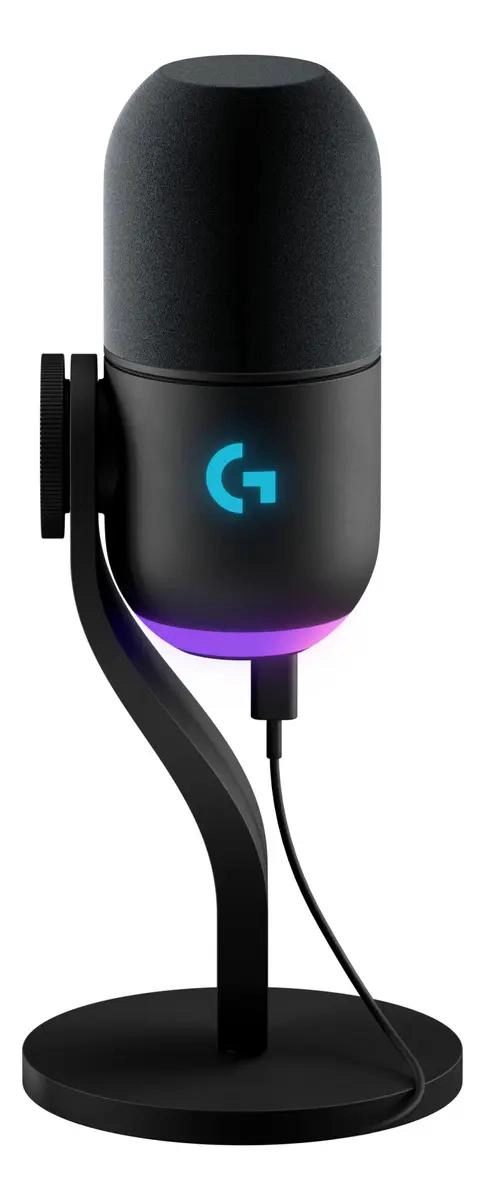 MICROFONO DINAMICO RGB CON LIGHTSYNC COLOR NEGRO - 1