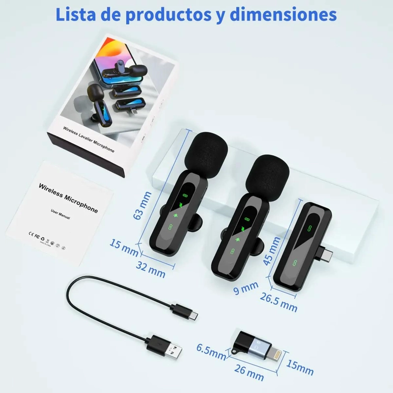 MICROFONO LAVALIER INALAMBRICO PARA DISPOSITIVOS MOVILES - 2