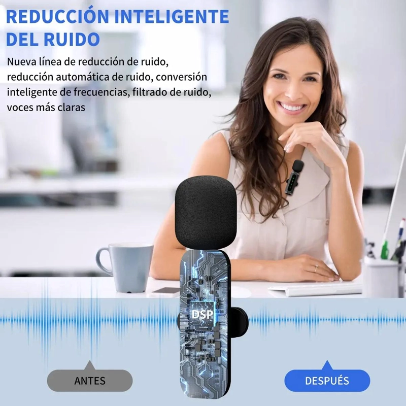 MICROFONO LAVALIER INALAMBRICO PARA DISPOSITIVOS MOVILES - 4