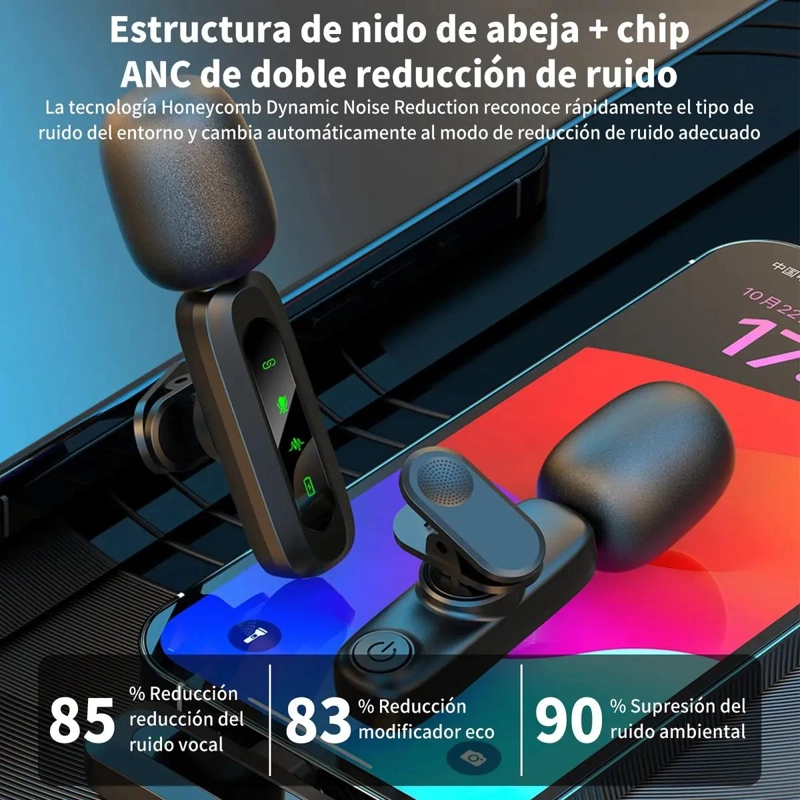 MICROFONO LAVALIER INALAMBRICO PARA DISPOSITIVOS MOVILES - 5