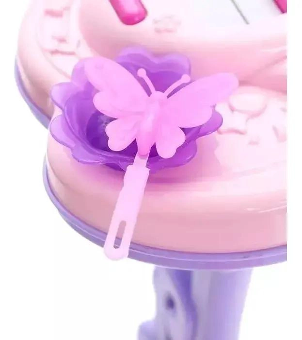 PIANO INFANTIL ROSADO CON MICROFONO Y USB - 4
