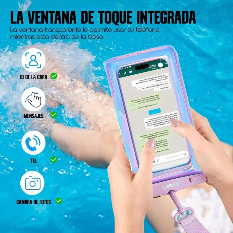 BOLSA SUMERGIBLE PARA CELULAR IMPERMEABLE - 4