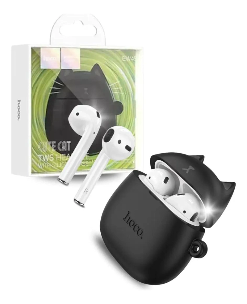 AUDIFONOS INALAMBRICOS CON FUNDA DE GATO - 1