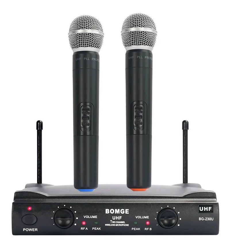 MICROFONOS INALAMBRICOS DOBLE CANAL UHF 230U - 1