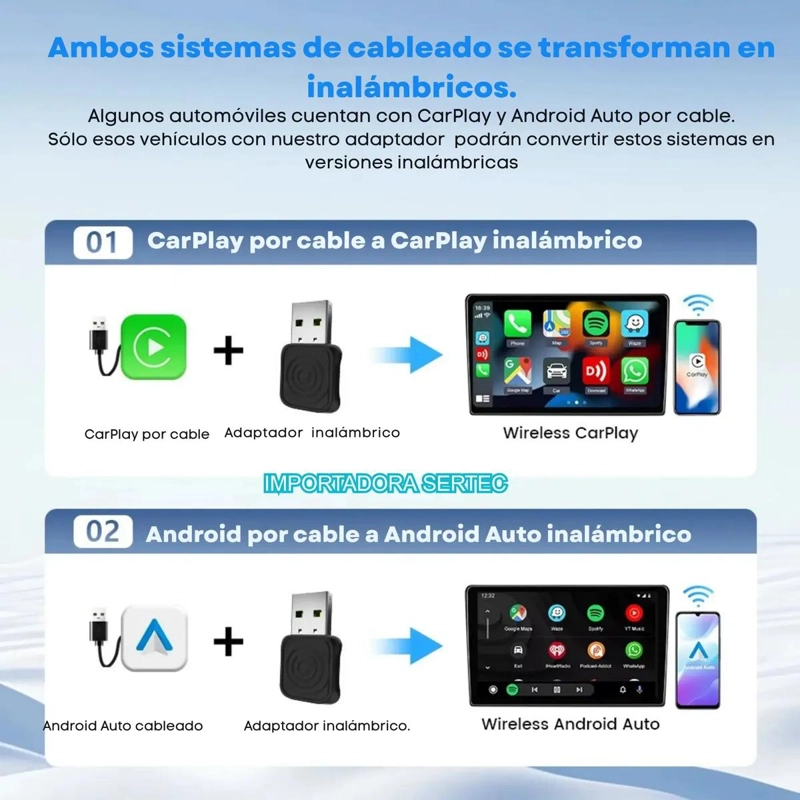 ADAPTADOR CARPLAY CABLE A INALAMBRICO - 2