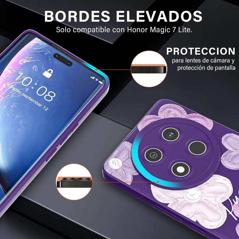 CARCASA PURPURA PARA HONOR MAGIC7 LITE Y X9C - 2