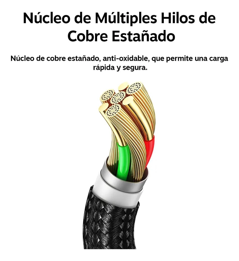 CABLE USB TIPO C A USB C 60W 1.2M TRENZADO - 5