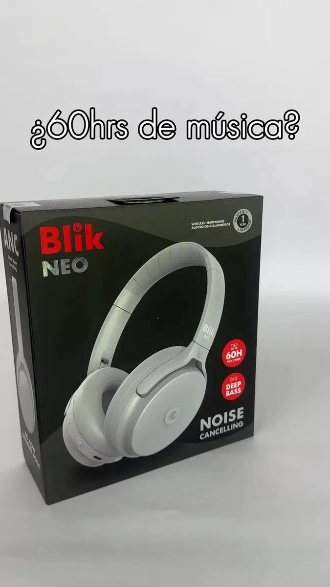 AUDIFONOS BLUETOOTH CANCELACION RUIDO 60H NEGRO - 2