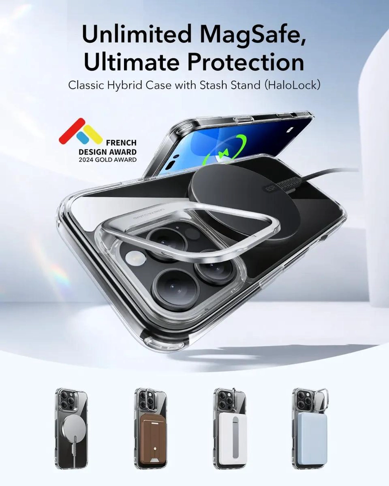 CARCASA HIBRIDA PARA IPHONE 16 CON SOPORTE - 2