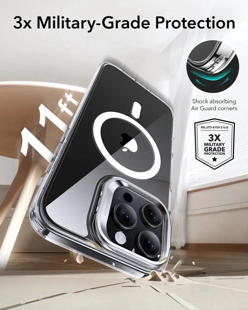 CARCASA HIBRIDA PARA IPHONE 16 CON SOPORTE - 5