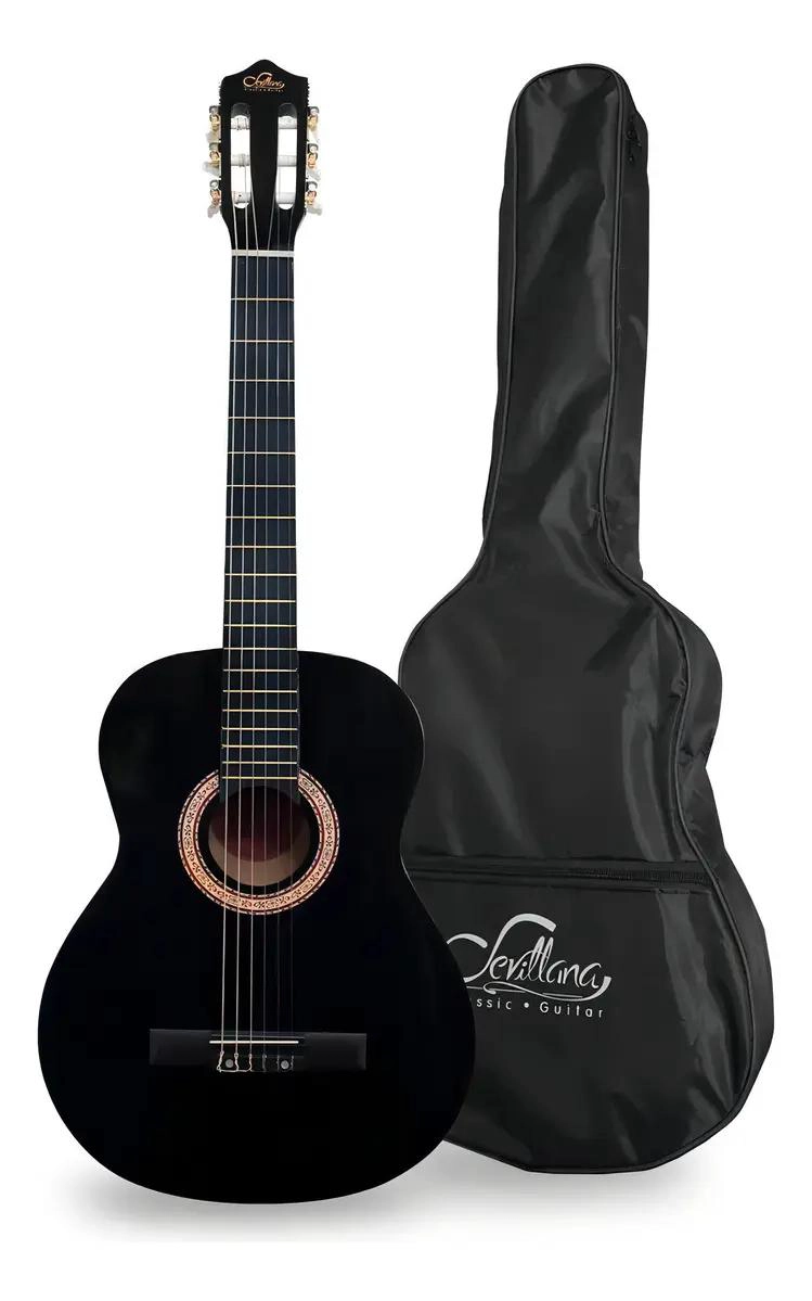 GUITARRA CLASICA INFANTIL 30 PULGADAS NEGRA 6 CUERDAS - 3