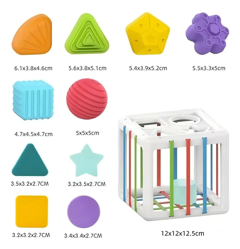 CLASIFICADOR DE FORMAS JUGUETE INFANTIL MULTICOLOR 10 PZS - 4