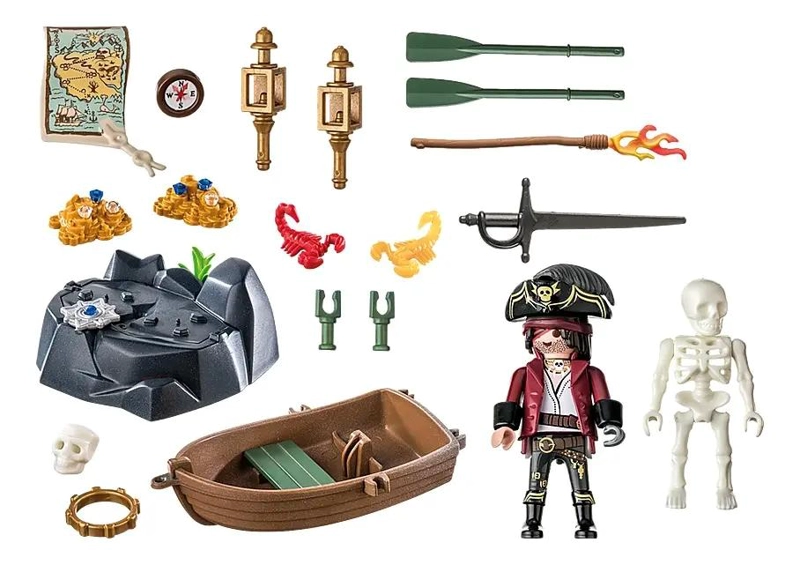 JUEGO DE PIRATAS CON BOTE DE REMOS 42 PIEZAS - 4