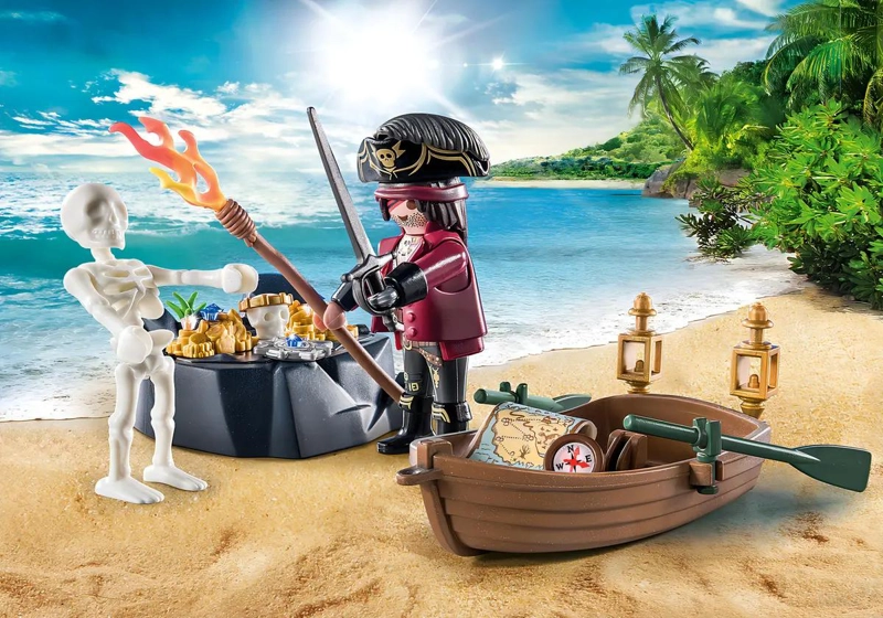 JUEGO DE PIRATAS CON BOTE DE REMOS 42 PIEZAS - 5