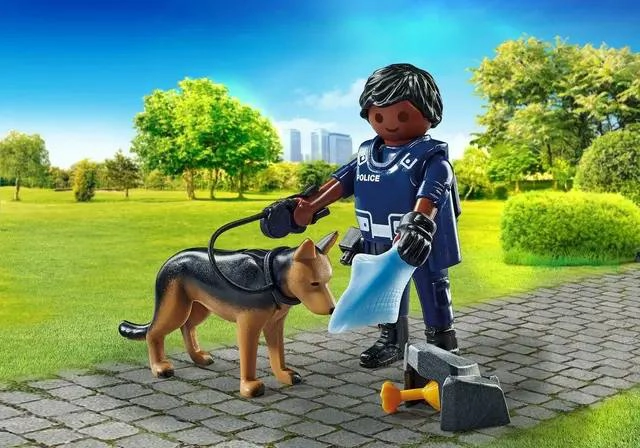 JUEGO DE POLICIA CON PERRO Y 10 PIEZAS - 4