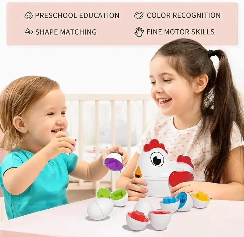SET DIDACTICO DE GALLINA Y HUEVOS MONTESSORI - 4