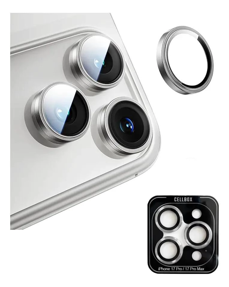 GENÉRICO PROTECTOR DE LENTE ALUMINIO VIDRIO TEMPLADO IPHONE 17 PRO