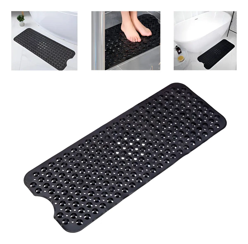 ALFOMBRA ANTIDESLIZANTE PARA BAÑERA COLOR NEGRO 100X39 - 1