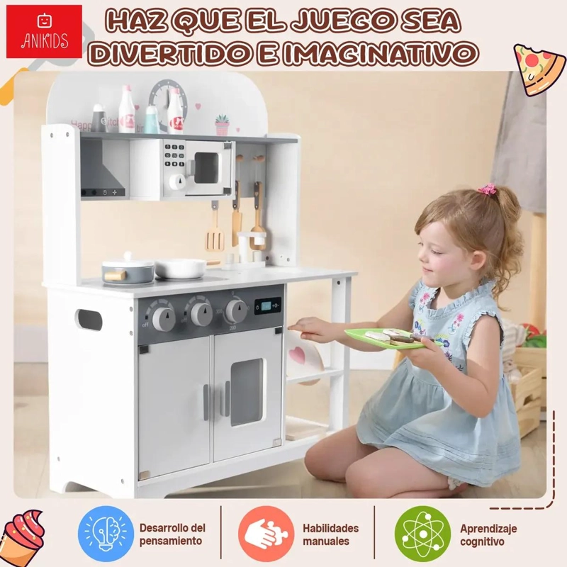 COCINA DE MADERA INFANTIL ESTILO KAWAII - 4