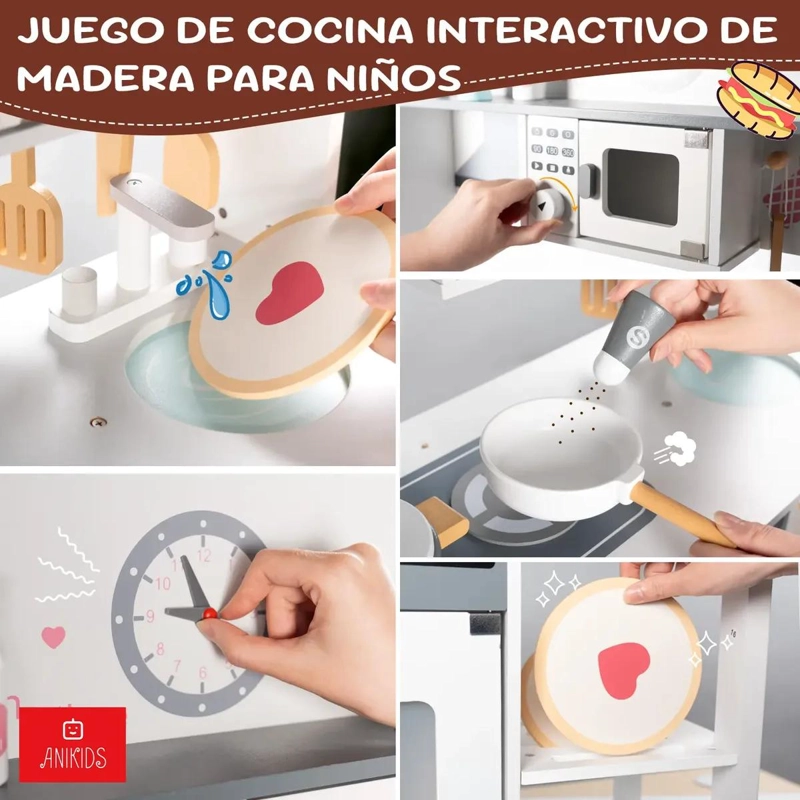 COCINA DE MADERA INFANTIL ESTILO KAWAII - 5