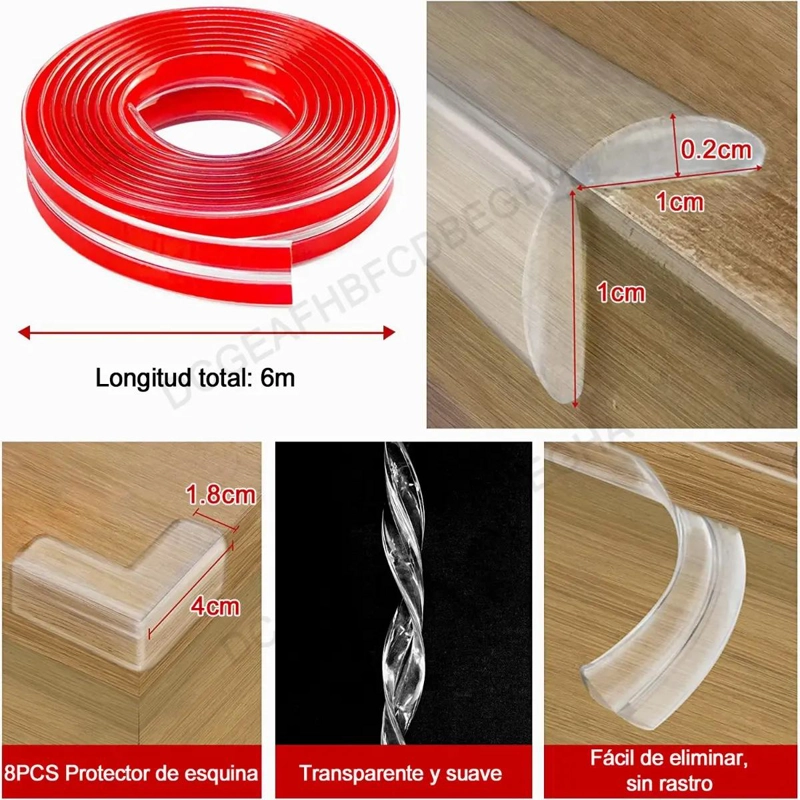 PROTECTOR TRANSPARENTE PARA ESQUINAS DE MUEBLES 600CM - 2