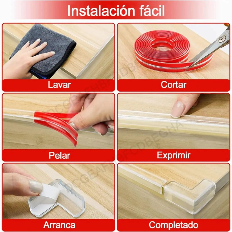 PROTECTOR TRANSPARENTE PARA ESQUINAS DE MUEBLES 600CM - 3