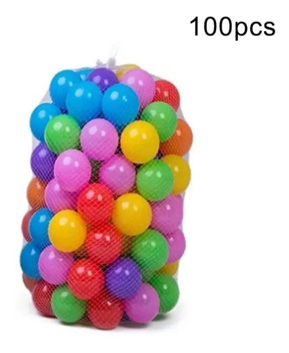 PELOTITAS PLASTICAS DE COLORES 100 UNIDADES 5.5 CM - 2