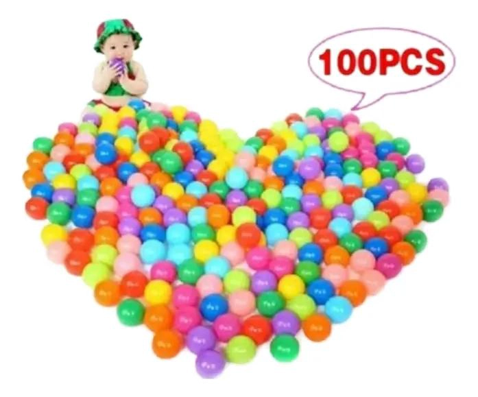 PELOTITAS PLASTICAS DE COLORES 100 UNIDADES 5.5 CM - 3