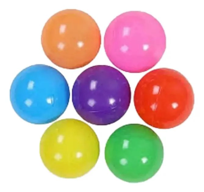 PELOTITAS PLASTICAS DE COLORES 100 UNIDADES 5.5 CM - 4