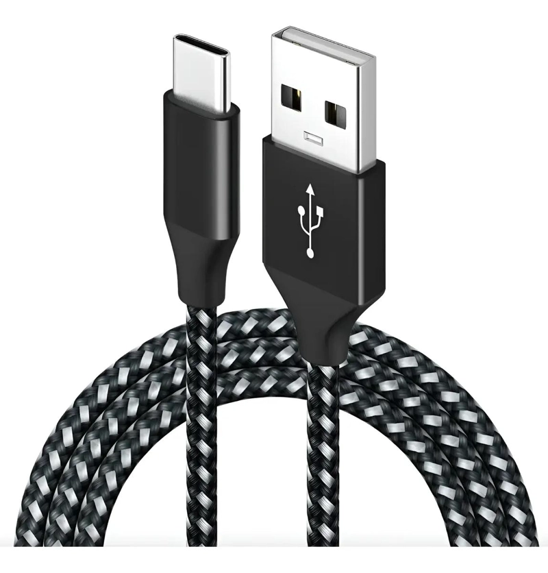 CABLE TIPO C USB 3 METROS REFORZADO CARGA RAPIDA - 1