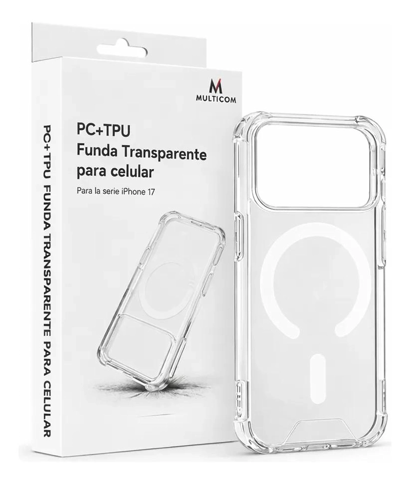 FUNDA TRANSPARENTE PARA IPHONE 17 PRO MAX Y PRO - 1