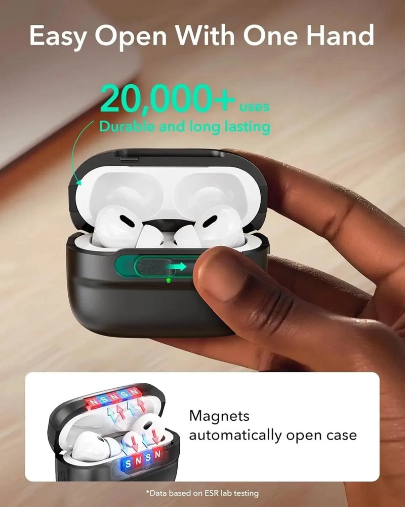 FUNDA PROTECTORA PARA AIRPODS PRO Y PRO 2 - 3