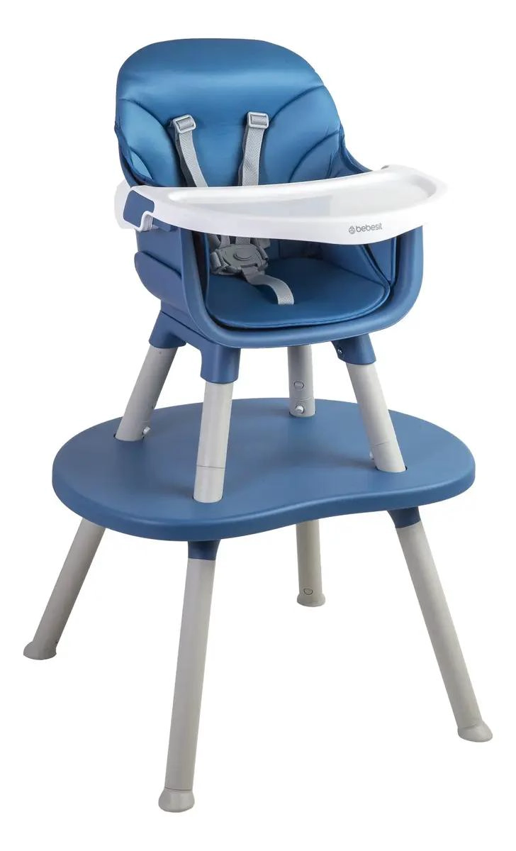 SILLA DE COMER 4 EN 1 AZUL PARA BEBE S - 1