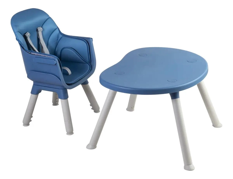 SILLA DE COMER 4 EN 1 AZUL PARA BEBE S - 2