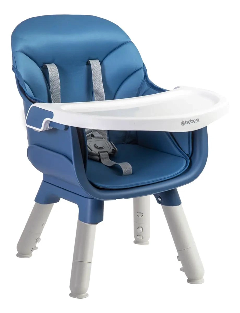 SILLA DE COMER 4 EN 1 AZUL PARA BEBE S - 3