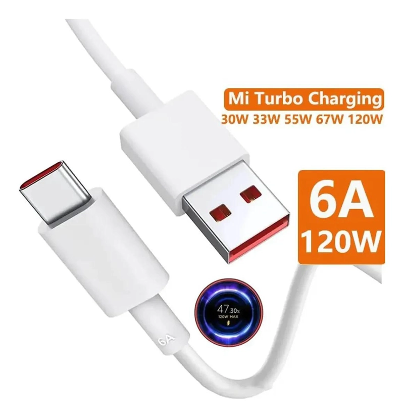CABLE USB TIPO C 120W 2 METROS COMPATIBLE - 2