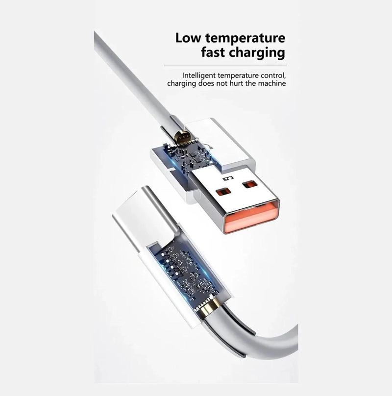 CABLE USB TIPO C 120W 2 METROS COMPATIBLE - 3