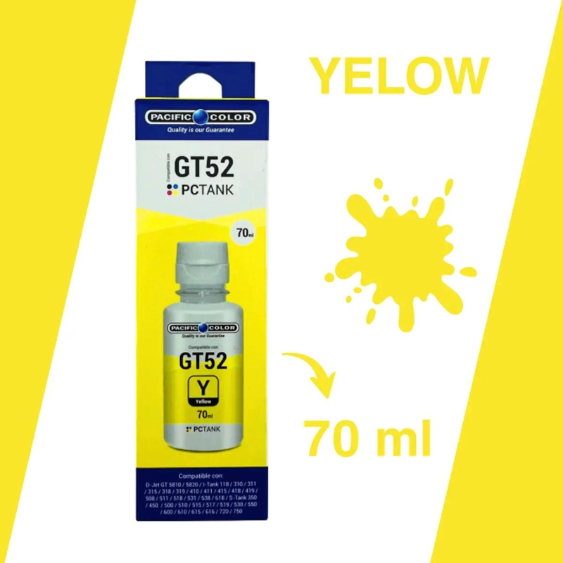 PACK TINTA ALTERNATIVA HP GT52 GT51 315 415 5820 5810 533 - 4