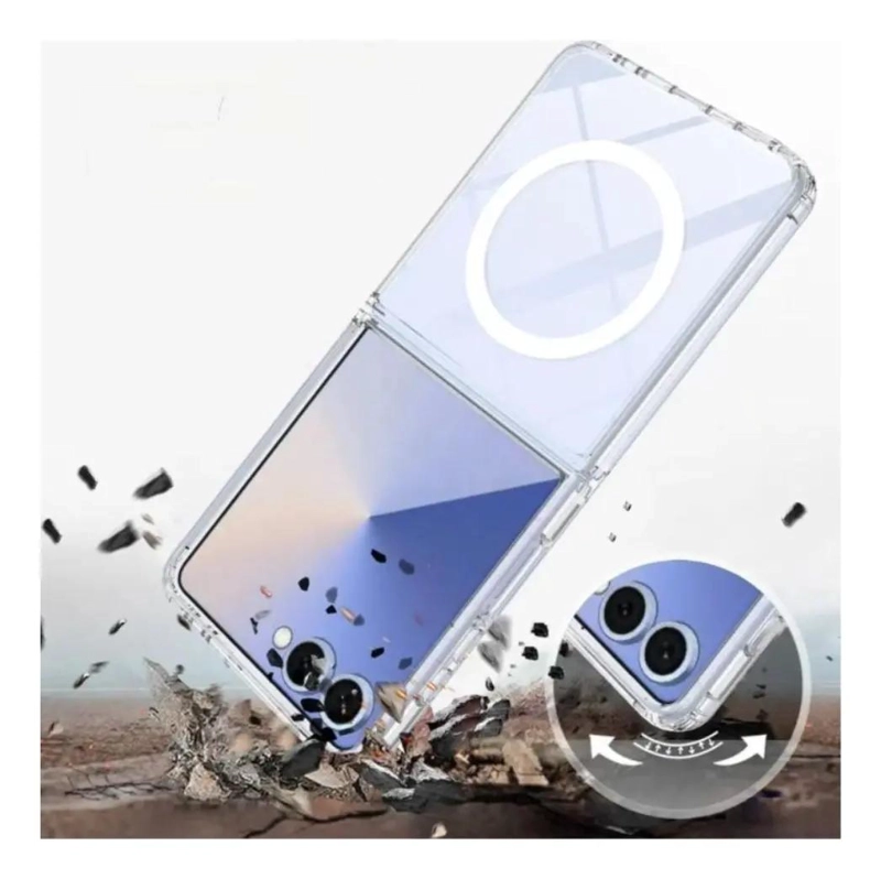 CARCASA TRANSPARENTE MAGNE TICA PARA SAMSUNG Z FLIP 7 - 4